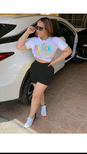 Load image into Gallery viewer, SHORT SLEEVE PRINTED TOP AND SOLID COLOR SHORTS 2-PIECE SET
