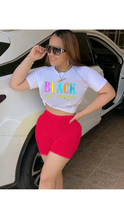 Load image into Gallery viewer, SHORT SLEEVE PRINTED TOP AND SOLID COLOR SHORTS 2-PIECE SET