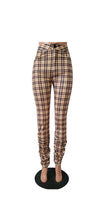 Load image into Gallery viewer, WOMENS FASHION CREASE PLAID PANTS