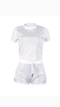 Load image into Gallery viewer, RHINESTONE FIXED DESIGN CASUAL SPORTS 2-PIECE SET

