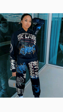 Load image into Gallery viewer, GRAFFITI PRINT HOODIE 2-PIECE SET
