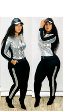 Load image into Gallery viewer, SEQUINS ZIPPER TOP AND 2-PIECE SET
