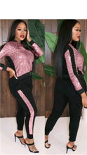Load image into Gallery viewer, SEQUINS ZIPPER TOP AND 2-PIECE SET
