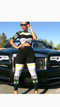 Load image into Gallery viewer, LETTER PRINT PATCHWORK TEE AND PANTS SET

