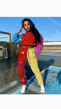 Load image into Gallery viewer, VIBRANT 2-PIECE COLORFUL HOODIE SET
