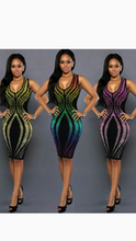 Load image into Gallery viewer, GRAPHIC PRINT SLEEVELESS BODYCON DRESS
