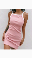 Load image into Gallery viewer, CONTRAST COLOR SLING BODYCON DRESS
