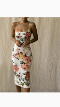 Load image into Gallery viewer, FLOWER BOMB BODYCON SLIP ON DRESS
