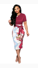 Load image into Gallery viewer, SHORT SLEEVE SASH XMAS STYLE RIBBON BODYCON DRESS
