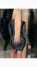 Load image into Gallery viewer, DIAMOND DECORATION BODYCON MINI DRESS
