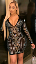 Load image into Gallery viewer, DIAMOND DECORATION BODYCON MINI DRESS
