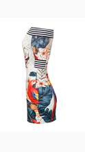Load image into Gallery viewer, OFF THE SHOULDER GRAPHIC PRINT BODYCON DRESS
