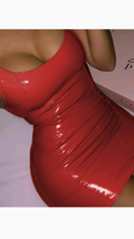 Load image into Gallery viewer, SEXY PU SOLID COLOR SLEEVELESS BODYCON DRESS
