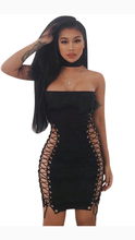 Load image into Gallery viewer, SEXY LACE-UP BODYCON TUBE DRESS
