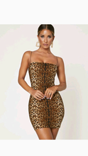 Load image into Gallery viewer, SEXY ANIMAL PRINT SLING BODYCON DRESS

