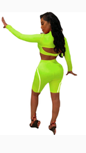 Load image into Gallery viewer, COLOR BLOCKING HOLLOW OUT TOP AND SHORTS 2-PIECE SETS
