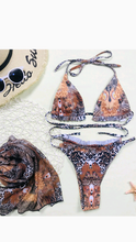 Load image into Gallery viewer, LEOPARD PRINTED HALTER NECK 3-PIECE SET
