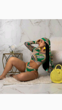 Load image into Gallery viewer, ROUND NECK CONTRAST COLOR 3-PIECE SWIMSUIT SET
