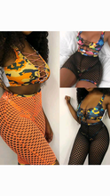 Load image into Gallery viewer, HOLLOW MESH SHORTS BANDAGE CROP TOP 3-PIECE SET

