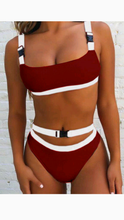 Load image into Gallery viewer, SEXY BUCKLE BIKINI SWIMSUIT 2-PIECE SET
