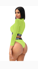 Load image into Gallery viewer, LETTER PRINT MESH LONG SLEEVE 3-PIECE BIKINI SET
