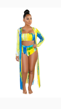 Load image into Gallery viewer, CASUAL COLORFUL PRINT 3-PIECE SWIMSUIT SET
