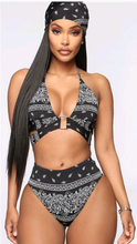 Load image into Gallery viewer, SEXY COVER-UP HEADBAND 4-PIECE BIKINI SET
