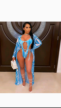 Load image into Gallery viewer, SEXY HOLLOW OUT COLOR BLOCKING 2-PIECE COVER UP SET
