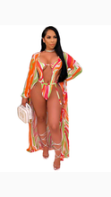 Load image into Gallery viewer, SEXY HOLLOW OUT COLOR BLOCKING 2-PIECE COVER UP SET
