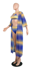 Load image into Gallery viewer, GRAPHIC PRINT HALTER NECK 3-PIECE SWIMSUIT SET
