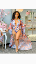 Load image into Gallery viewer, MULTI-COLOR PRINTED COVER-UP AND ONE-PIECE SWIMSUIT SET
