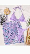 Load image into Gallery viewer, HALTER NECK BIKINI 3-PIECE SWIMSUIT SET
