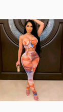 Load image into Gallery viewer, GRAPHIC PRINTING IRREGULAR HEM TOP AND PANTS 2-PIECE
