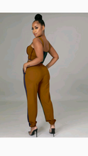 Load image into Gallery viewer, COLOR BLOCKING PATCHWORK TOP AND DRAWSTRING WAIST PANTS 2-PIECE SET
