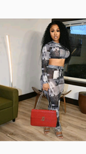 Load image into Gallery viewer, GRAPHIC PRINT MESH SEE THROUGH TOP AND PANTS
