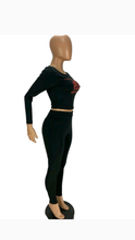 Load image into Gallery viewer, GRAPHIC PRINT CROP TOP AND PANTS 2-PIECE SET

