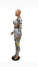Load image into Gallery viewer, SEXY GRAPHIC PRINT HOLLOW OUT TOP AND PANTS SET
