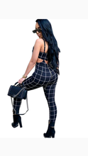 Load image into Gallery viewer, PLAID PRINT TUBE TOP AND SLING JUMPSUIT
