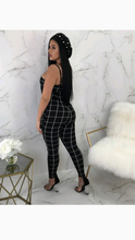 Load image into Gallery viewer, PLAID PRINT TUBE TOP AND SLING JUMPSUIT
