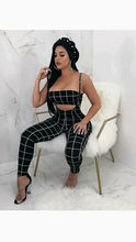 Load image into Gallery viewer, PLAID PRINT TUBE TOP AND SLING JUMPSUIT
