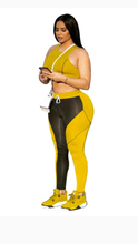 Load image into Gallery viewer, SLEEVELESS PATCHWORK CROP TOP AND PANTS 2-PIECE SET
