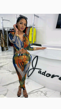 Load image into Gallery viewer, TYE-DIE PRINTED LAPEL TOP AND PANTS SET
