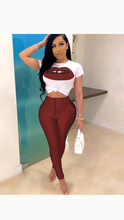 Load image into Gallery viewer, LIPS GRAPHIC PRINT TEE WITH PANTS SET
