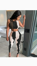 Load image into Gallery viewer, COLOR BLOCKING TOP AND PANTS SET
