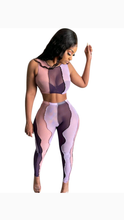 Load image into Gallery viewer, COLOR BLOCKING TOP AND PANTS SET
