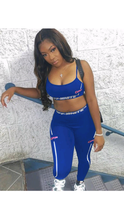 Load image into Gallery viewer, LETTER PRINT TANK TOP AND PANTS SET
