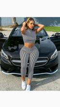 Load image into Gallery viewer, HOUNDSTOOTH PRINTING SLEEVELESS TOP AND PANTS SET
