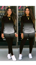 Load image into Gallery viewer, GRADIENT COLOR TOP AND PANTS 2-PIECE SET
