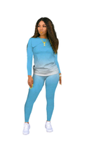 Load image into Gallery viewer, GRADIENT COLOR TOP AND PANTS 2-PIECE SET
