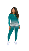 Load image into Gallery viewer, GRADIENT COLOR TOP AND PANTS 2-PIECE SET
